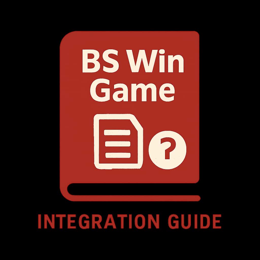 Minimalist badge design for BS Win Game Integration Guide.