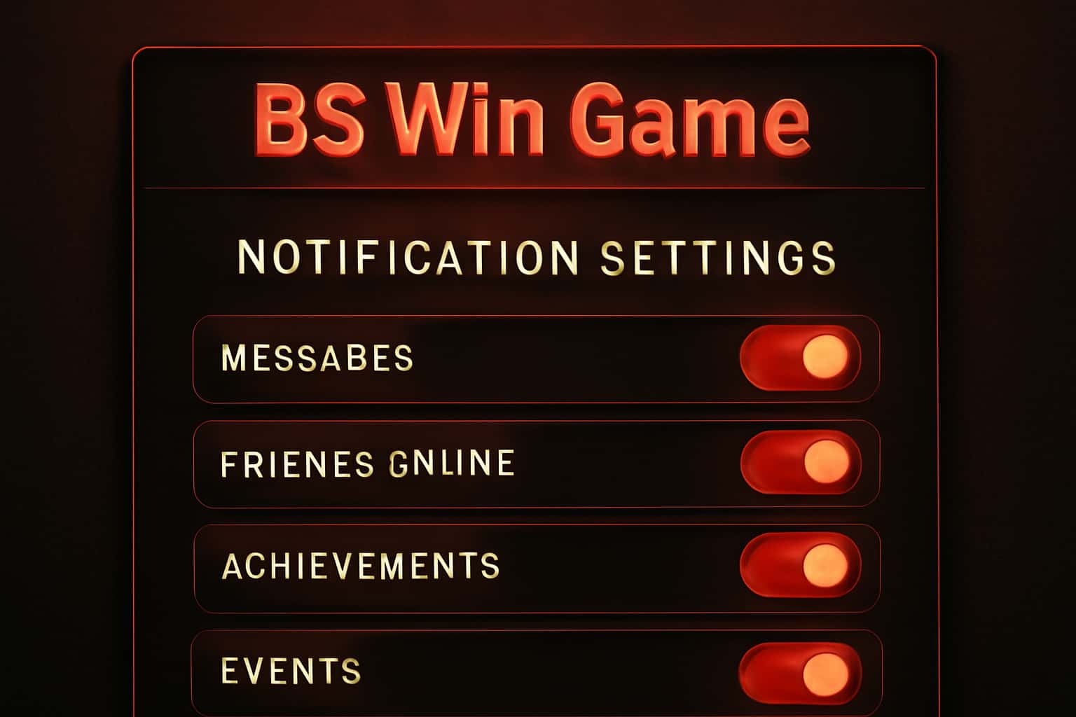 An informative scene illustrating BS Win Game Notification Settings with a focus on customization and user control.