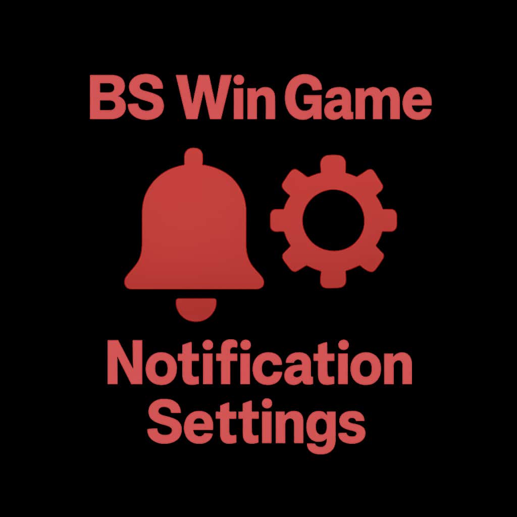 A professional icon representing BS Win Game Notification Settings.