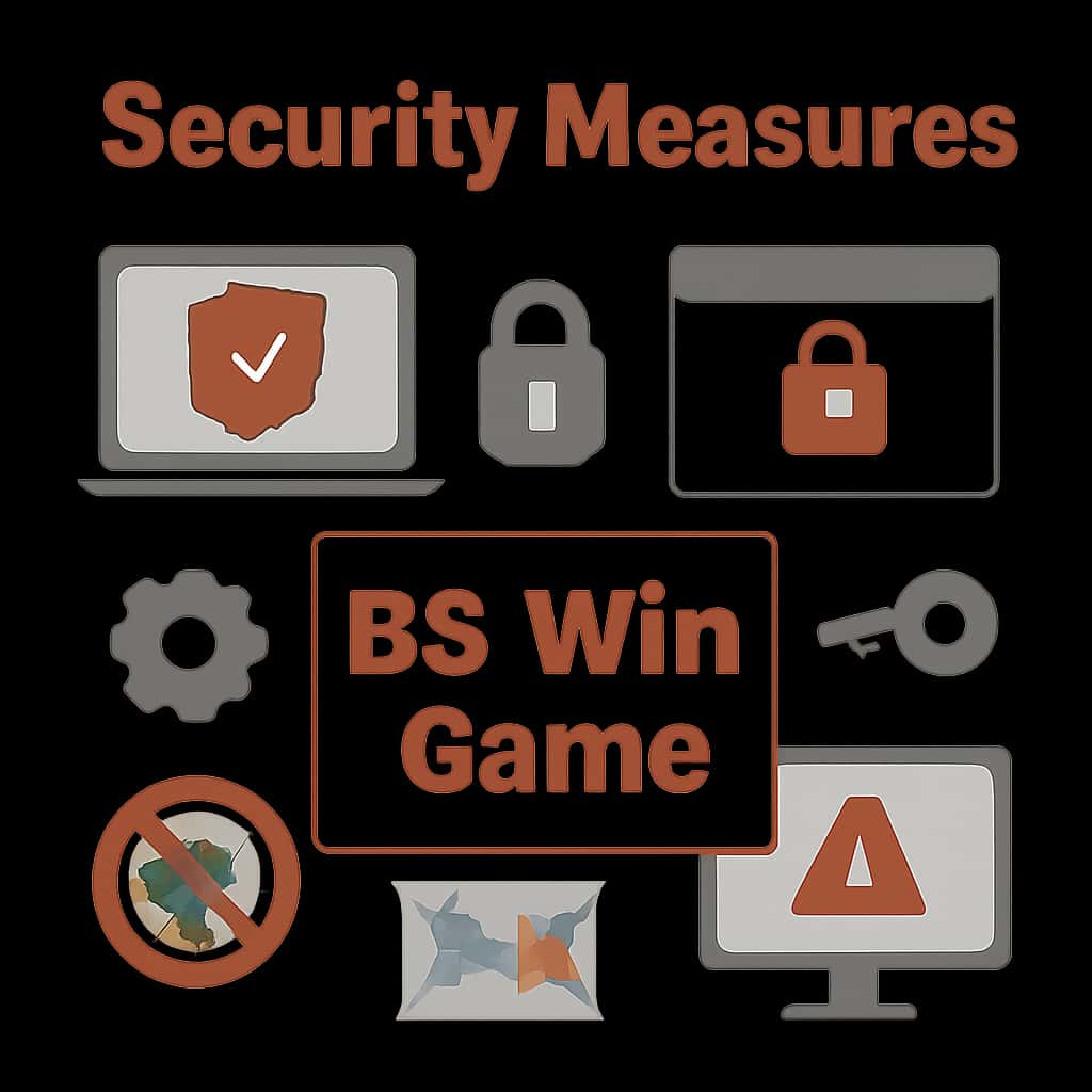 Diagram illustrating the key aspects of BS Win Game Security Measures.