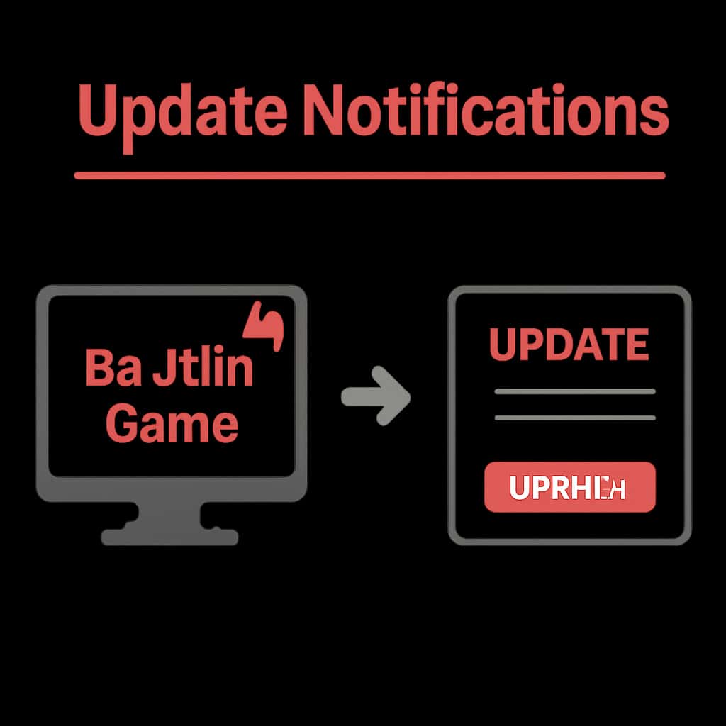 An educational diagram explaining BS Win Game update notifications.