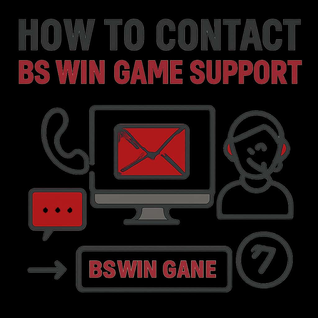 An educational diagram illustrating BS Win Game contact options.
