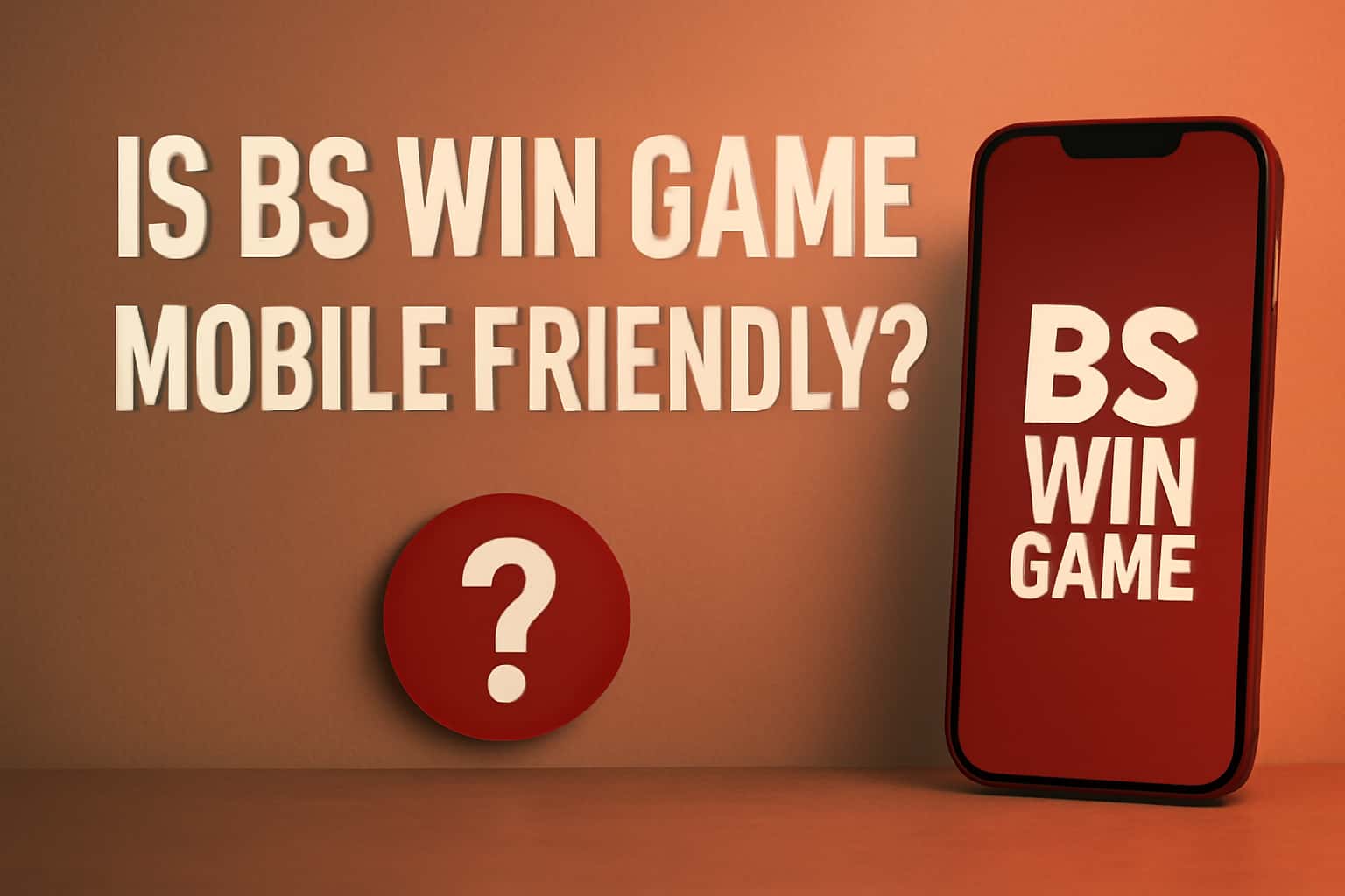 A graphic showing the mobile compatibility of BS Win Game in a professional setup.