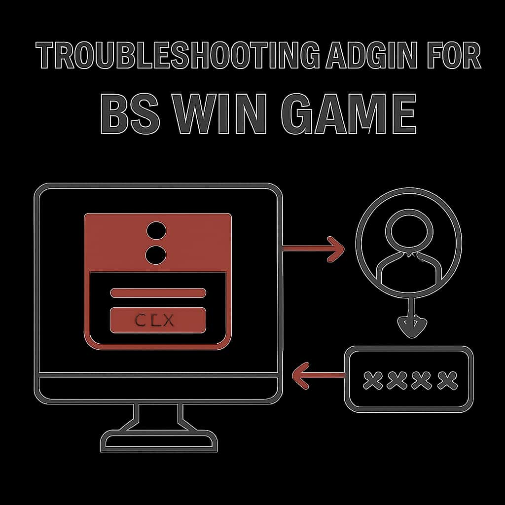 An illustration showcasing troubleshooting steps for BS Win Game login issues.