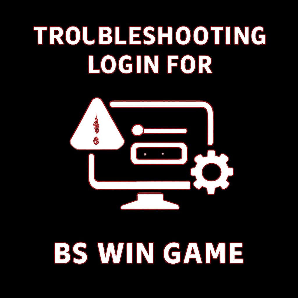 An icon representing login troubleshooting for BS Win Game.